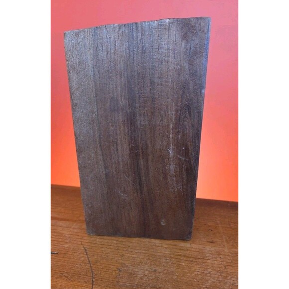 Vintage Hand Carved Wood Latin American Mexico Bookends Sitting Old Man & Woman - Picture 8 of 10